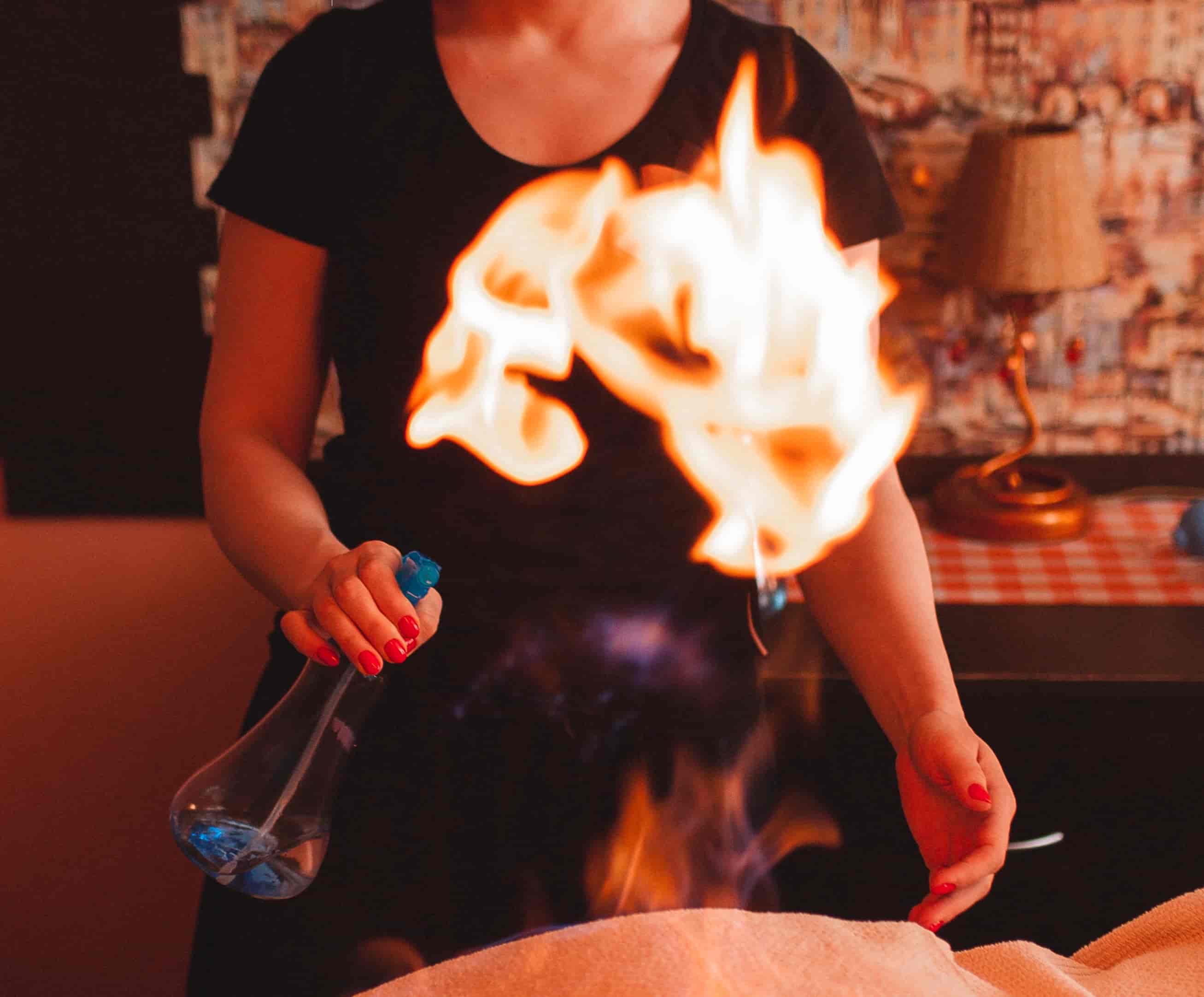 тепловой массаж массаж с огнем